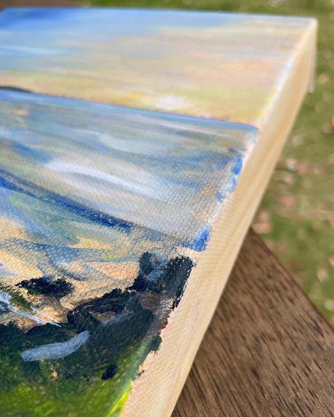 Australian sunset beach 'glow' acrylic painting