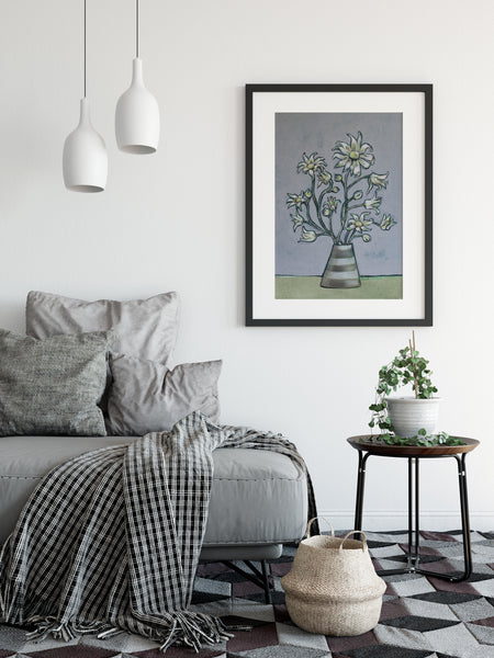 Australian Flannel Flower still life painting print