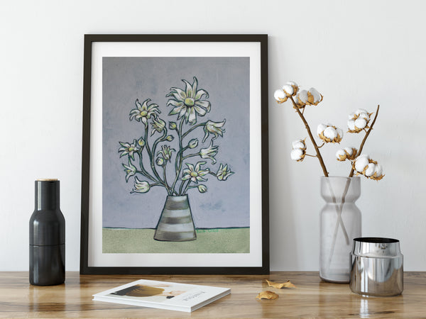 Australian Flannel Flower still life painting print