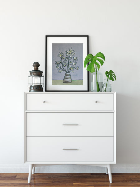 Australian Flannel Flower still life painting print