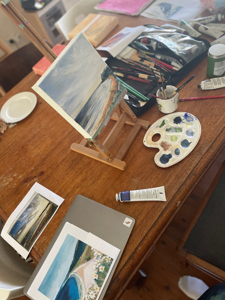 Australian sunset beach acrylic painting