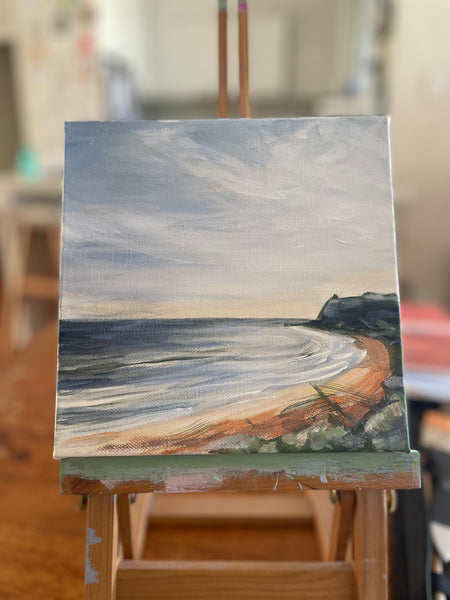 Australian sunset beach acrylic painting