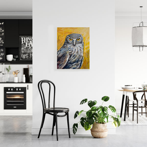 Australian Owl acrylic canvas painting. 40cm x 50cm