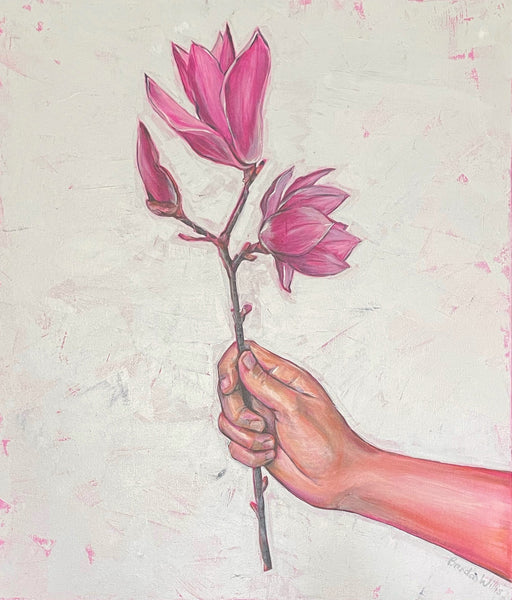 'A simple gesture' acrylic canvas painting. 51cm x 61cm