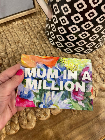 'Mum in a Million' greeting card