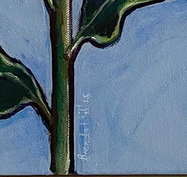 Australian Waratah 'Strength' acrylic canvas framed painting. 32.5cm x 42cm