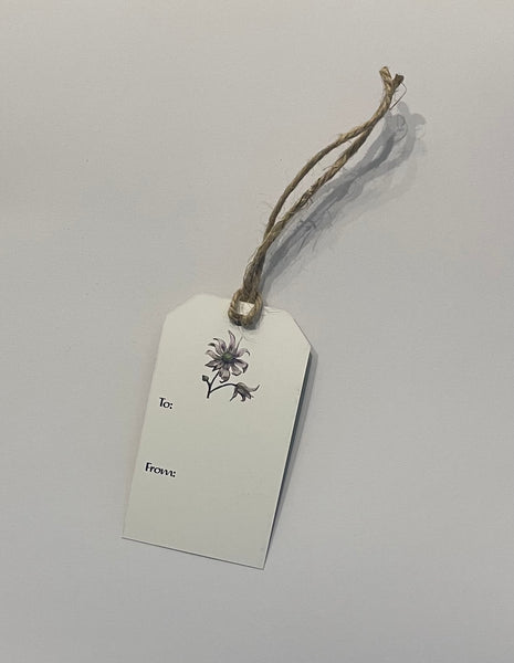 Green Australian Flannel Flower gift tags x10
