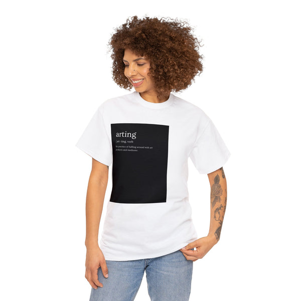 Artist 'arting' black Unisex Heavy Cotton Tee