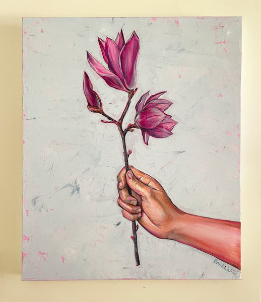 'A simple gesture' acrylic canvas painting. 51cm x 61cm