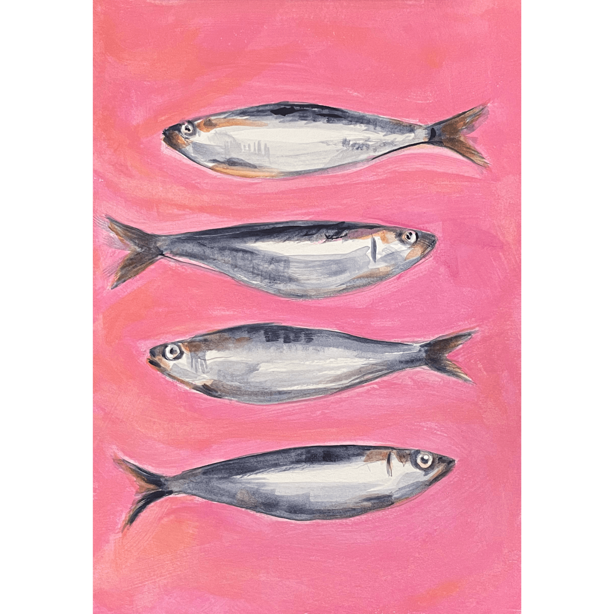 Original Sardines painting artwork A4