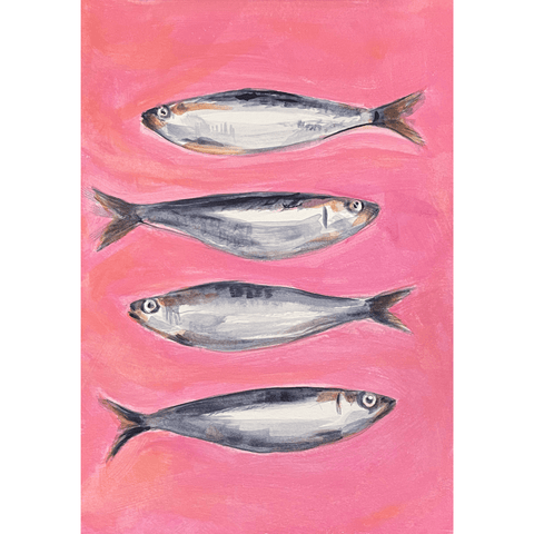 Original Sardines painting artwork A4