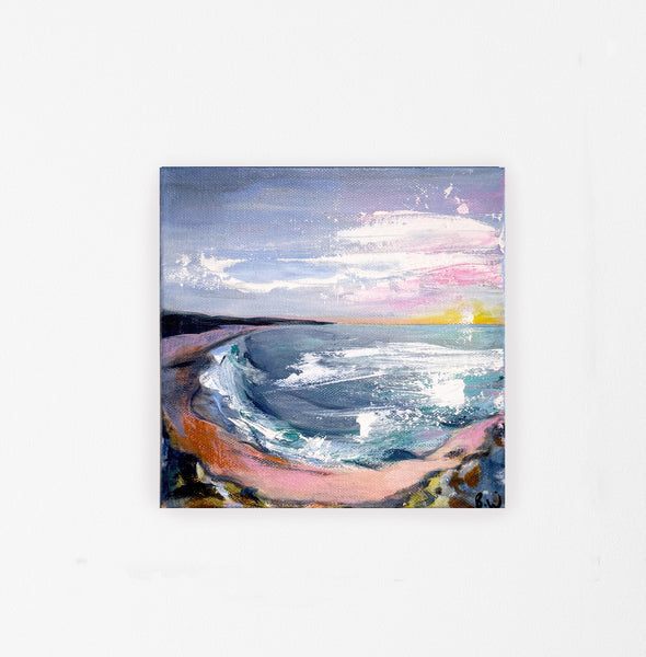 Australian sunset beach 'glow' acrylic painting