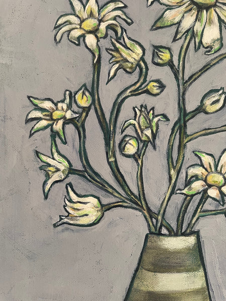 Australian Flannel Flowers acrylic painting