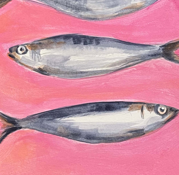 Original Sardines painting artwork A4