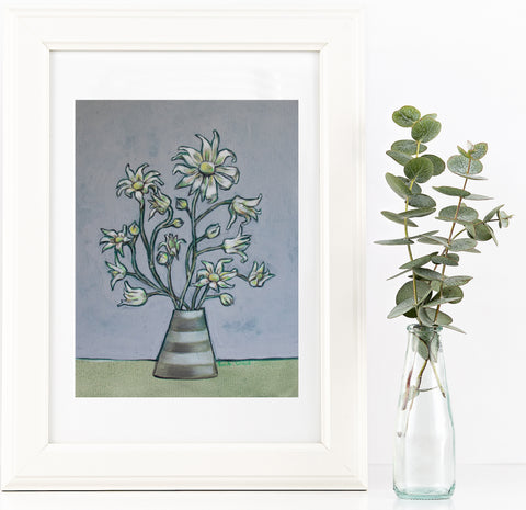 Australian Flannel Flower still life painting print
