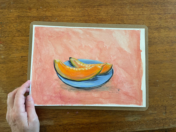 Original Rockmelon painting artwork A4