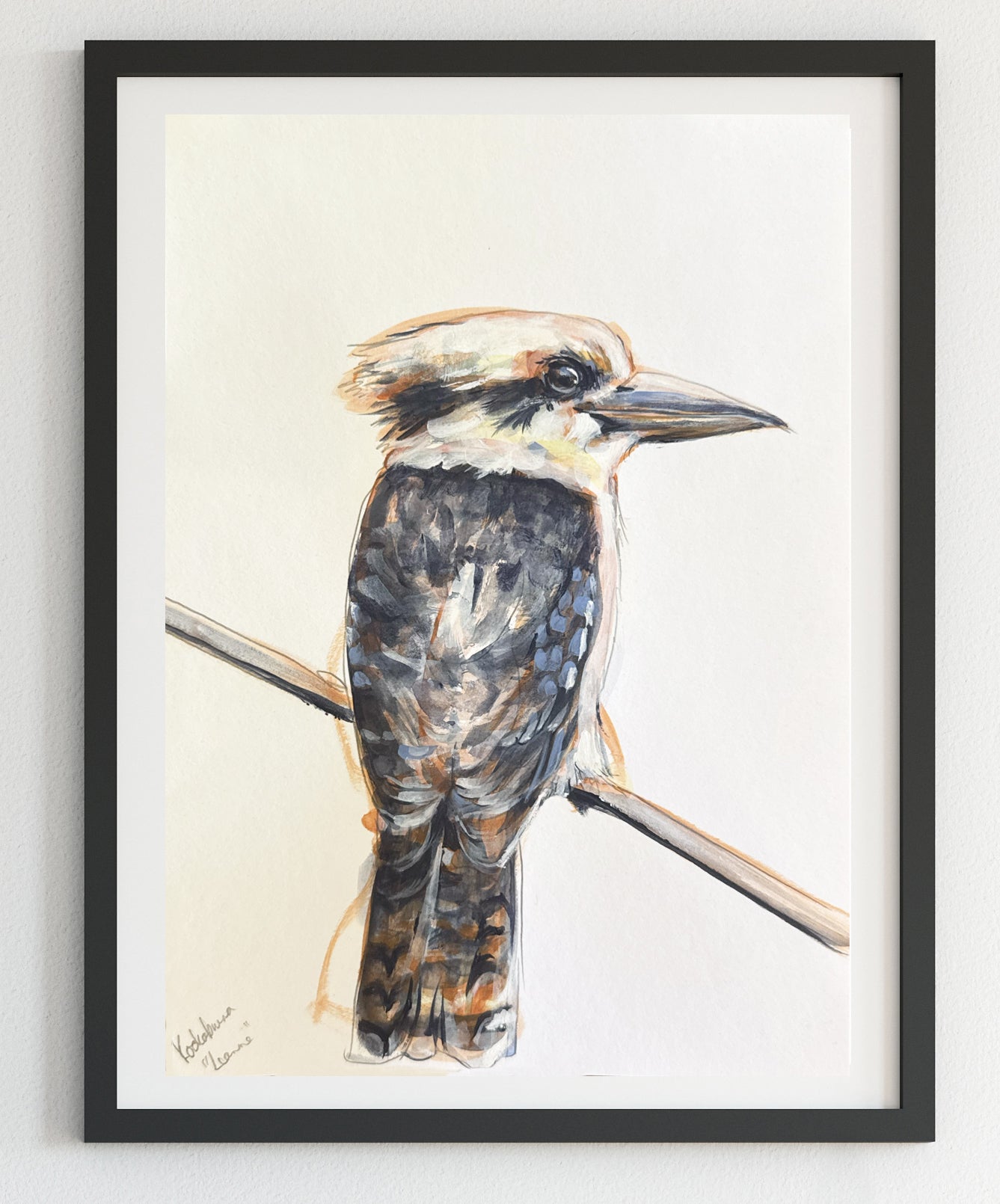 Australian Kookaburra painting A4