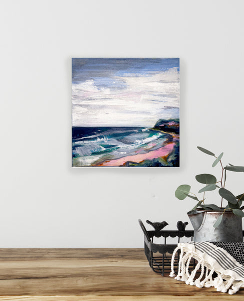 Australian sunset beach 'Glimmer' acrylic painting