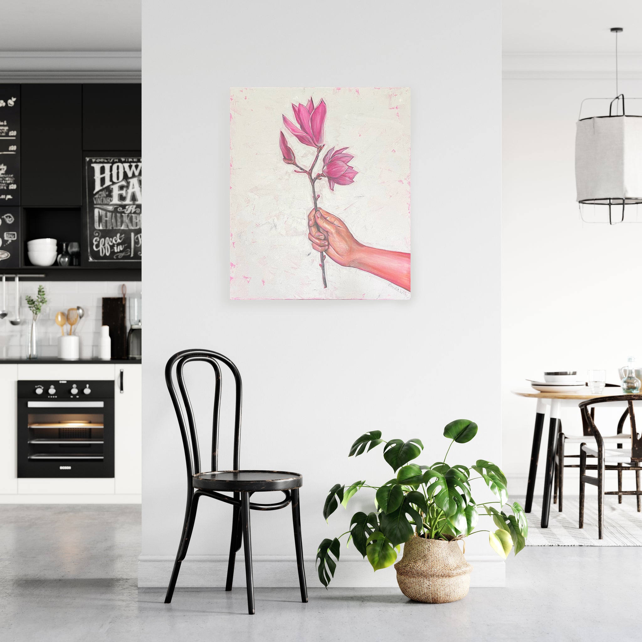 'A simple gesture' acrylic canvas painting. 51cm x 61cm