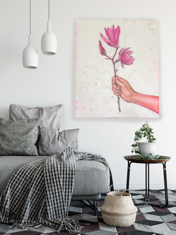 'A simple gesture' acrylic canvas painting. 51cm x 61cm