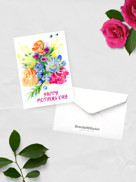 Mothers Day greeting card set of three