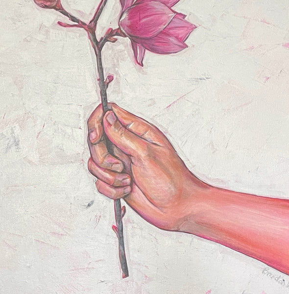'A simple gesture' acrylic canvas painting. 51cm x 61cm