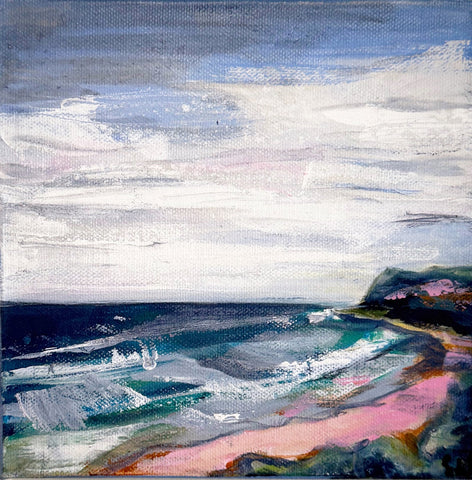 Australian sunset beach 'Glimmer' acrylic painting