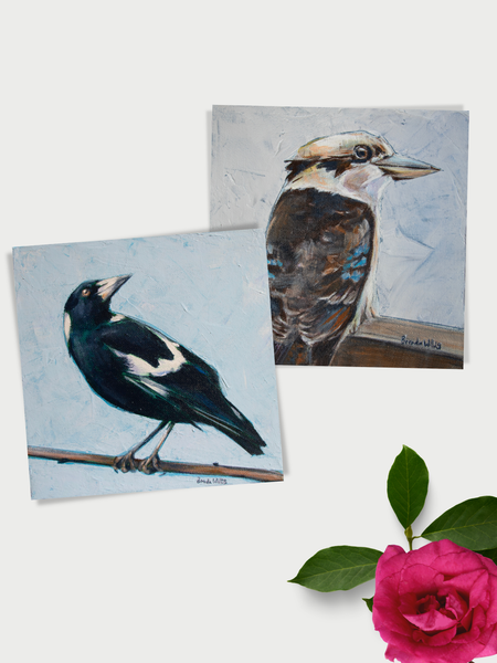 Australian native birds greeting card 6 pack.
