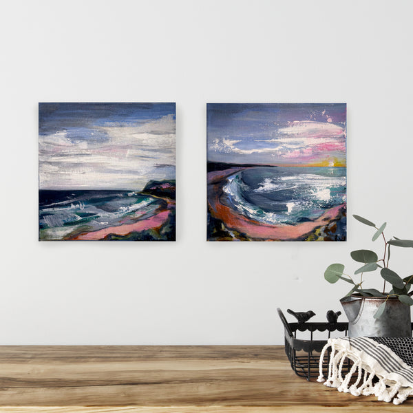 Australian sunset beach 'Glimmer' acrylic painting