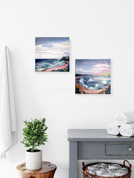 Australian sunset beach 'Glimmer' acrylic painting